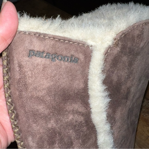 Patagonia Lugano Espresso Brown Suede Waterproof Winter Boot Primaloft Woman - Picture 4 of 10